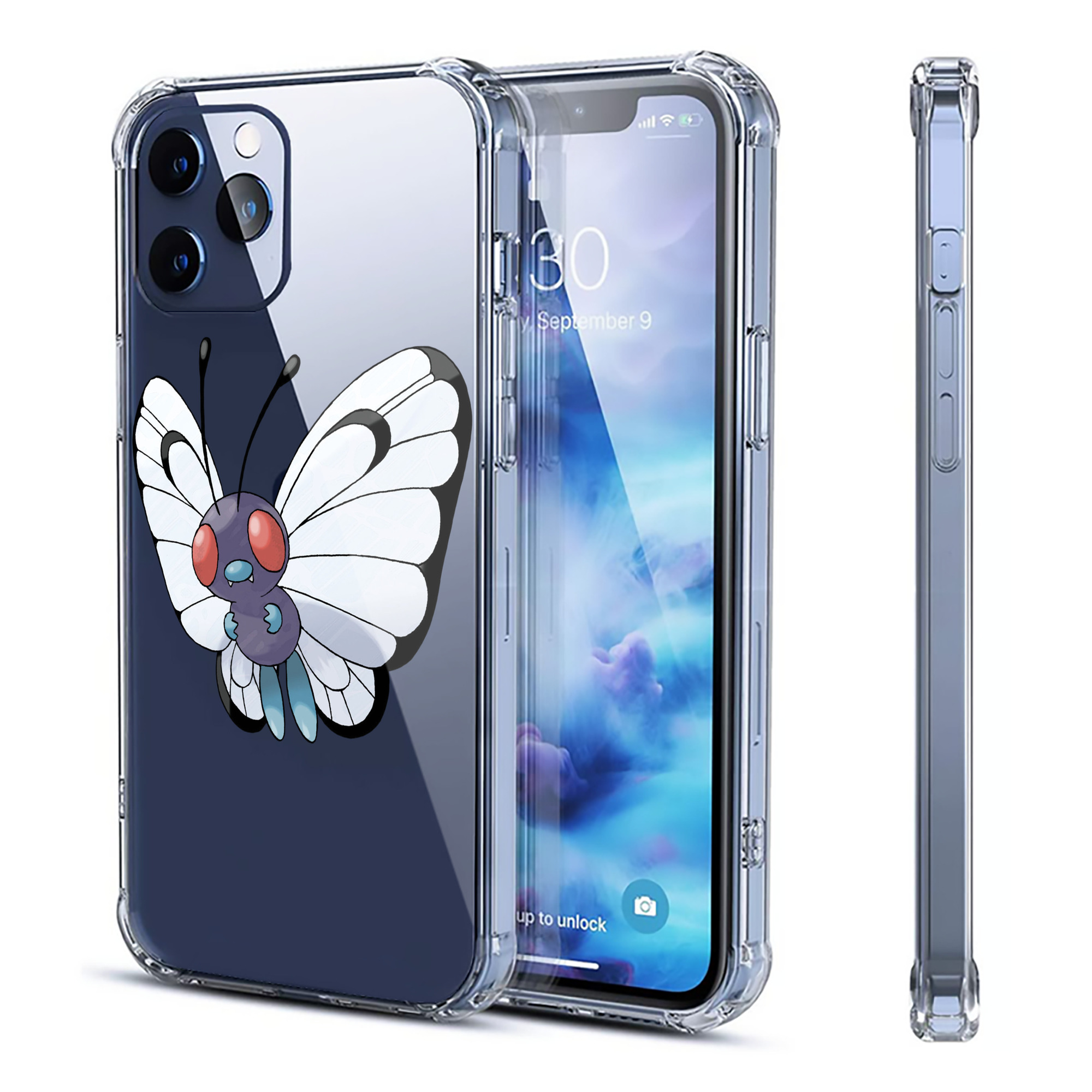 （画像用） ポケットモンスター Pokémon 【iPhone 12シリーズ対応】透明スマホケース（クリアソフトケース）